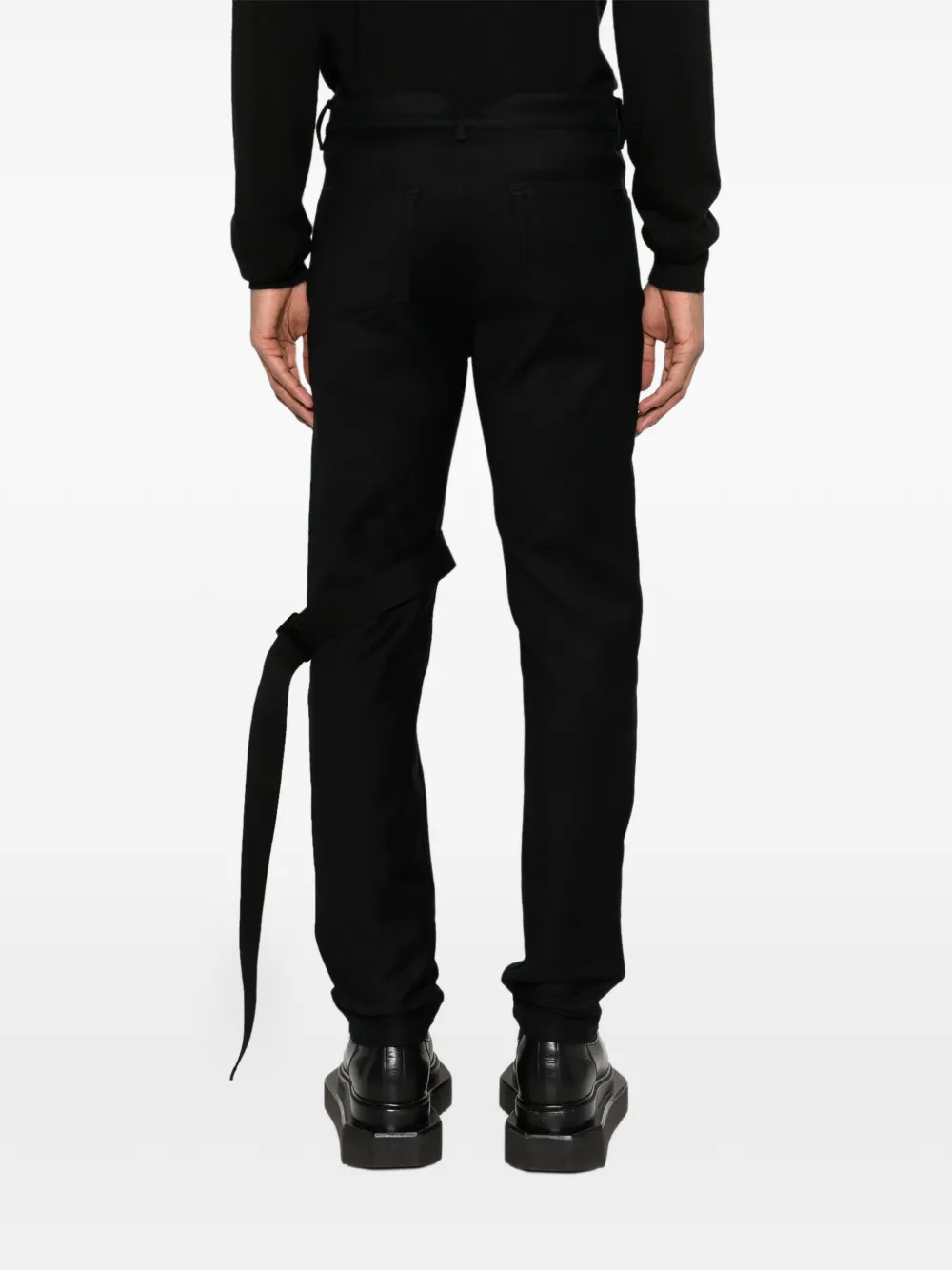 Rick Owens Blixa jeans met ceintuur Zwart