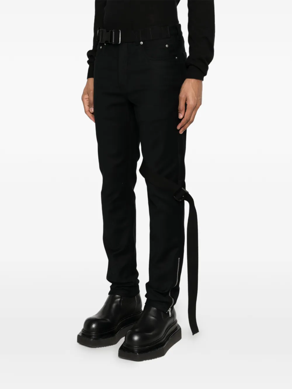 Rick Owens Blixa jeans met ceintuur Zwart