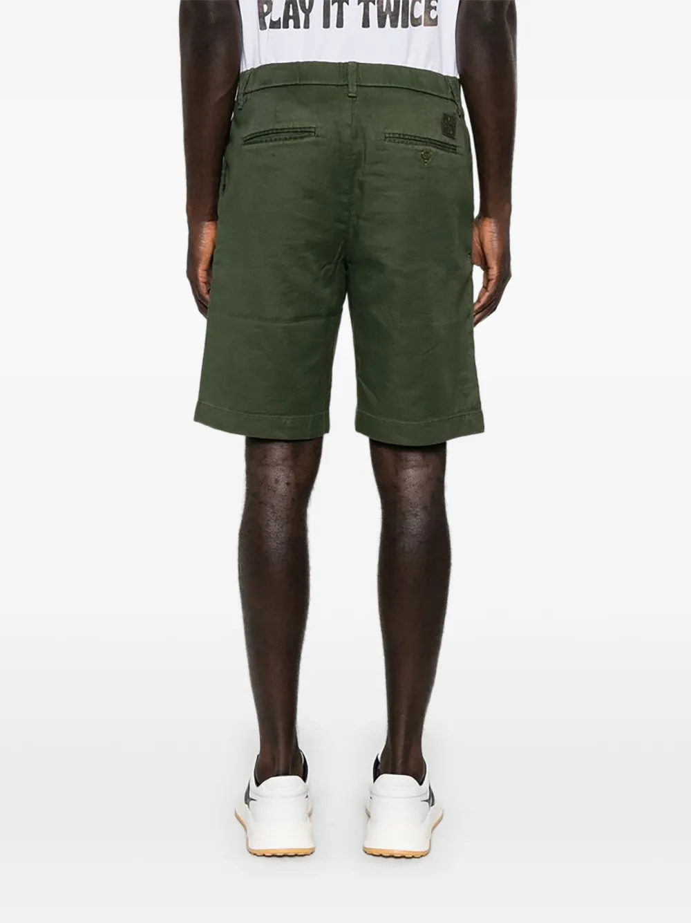 Jacob Cohën George shorts met knoopsluiting Groen