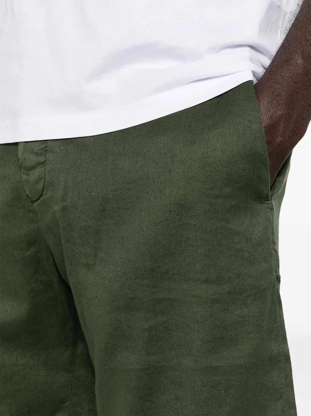 Jacob Cohën George shorts met knoopsluiting Groen