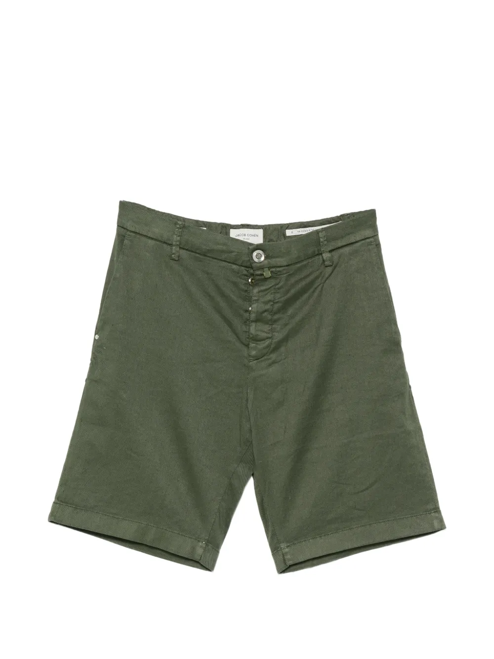 Jacob Cohën George shorts met knoopsluiting Groen
