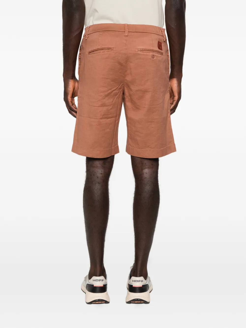 Jacob Cohën Logo-patch Cotton-blend Shorts in Orange, view 4