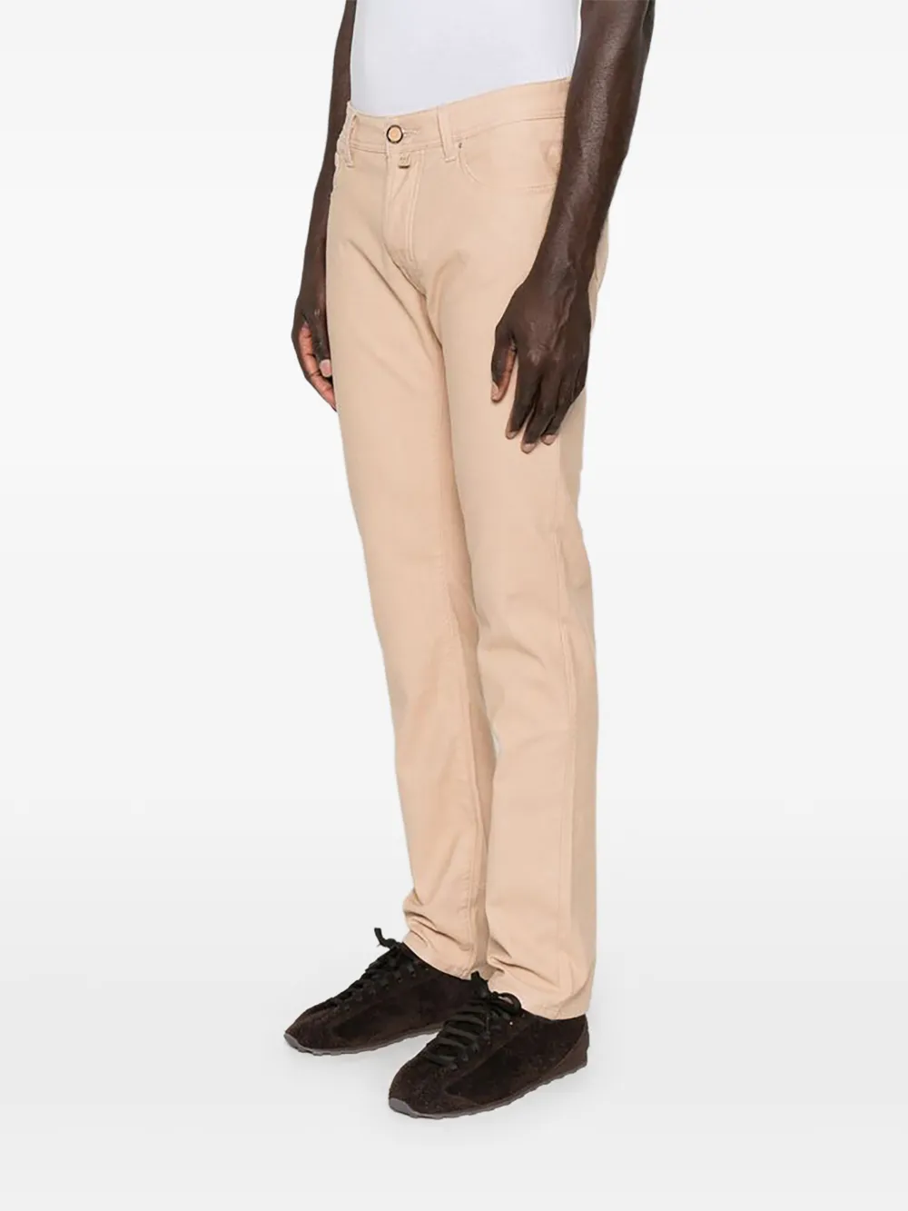 Jacob Cohën Bard broek met logopatch Beige
