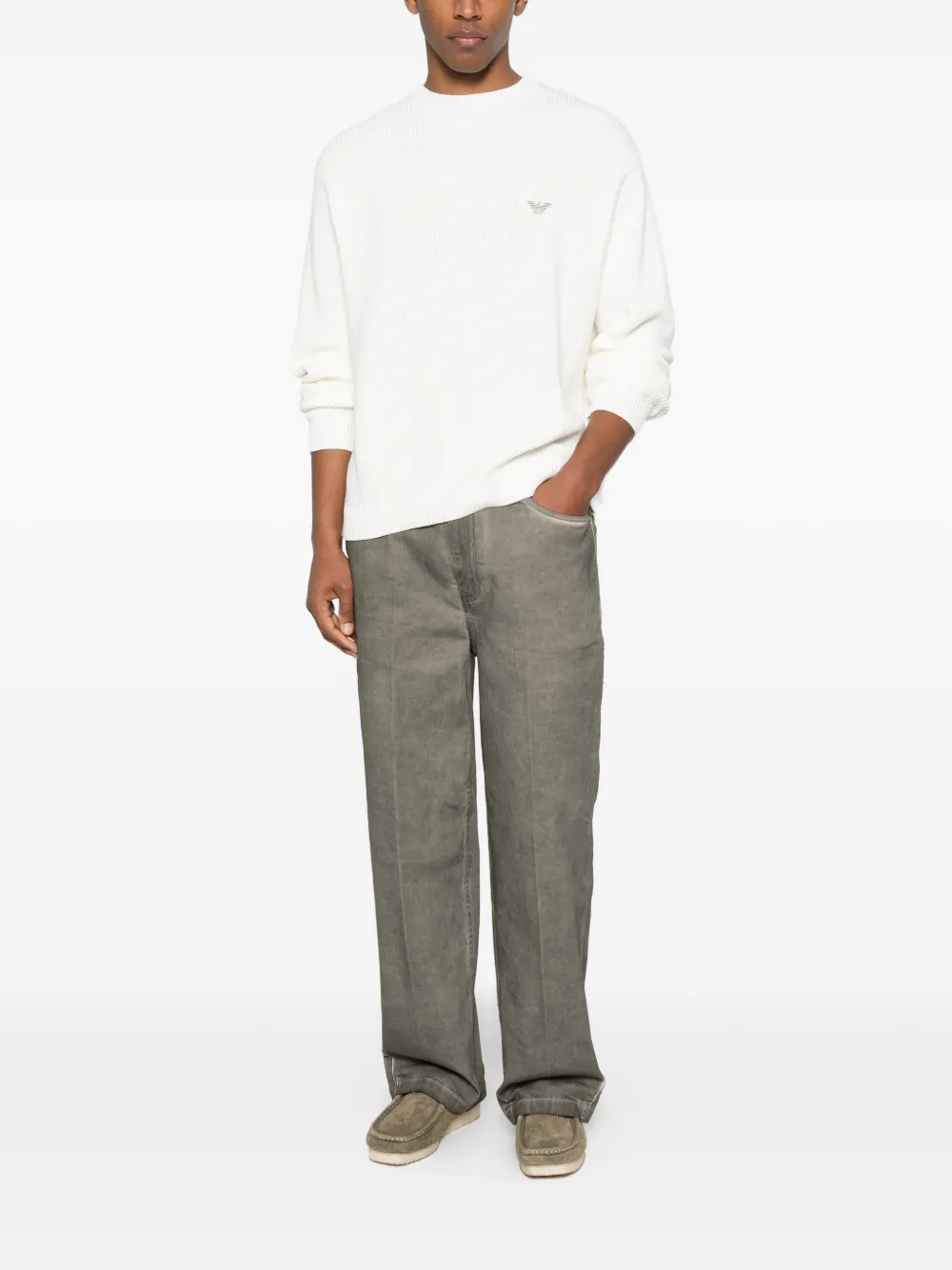 Emporio Armani Jeans met logoplakkaat Grijs