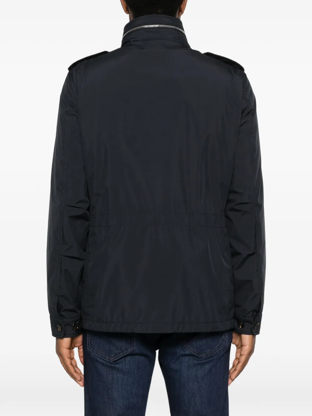 Moorer Denver jack met schouderepauletten Blauw