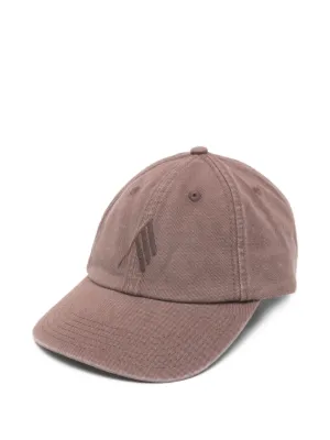 The Attico Brown Cotton Cap (Baseball Women\'s Hat) The Attico TH326203BM Logo-Embroidered Cotton Baseball Cap  main image 3