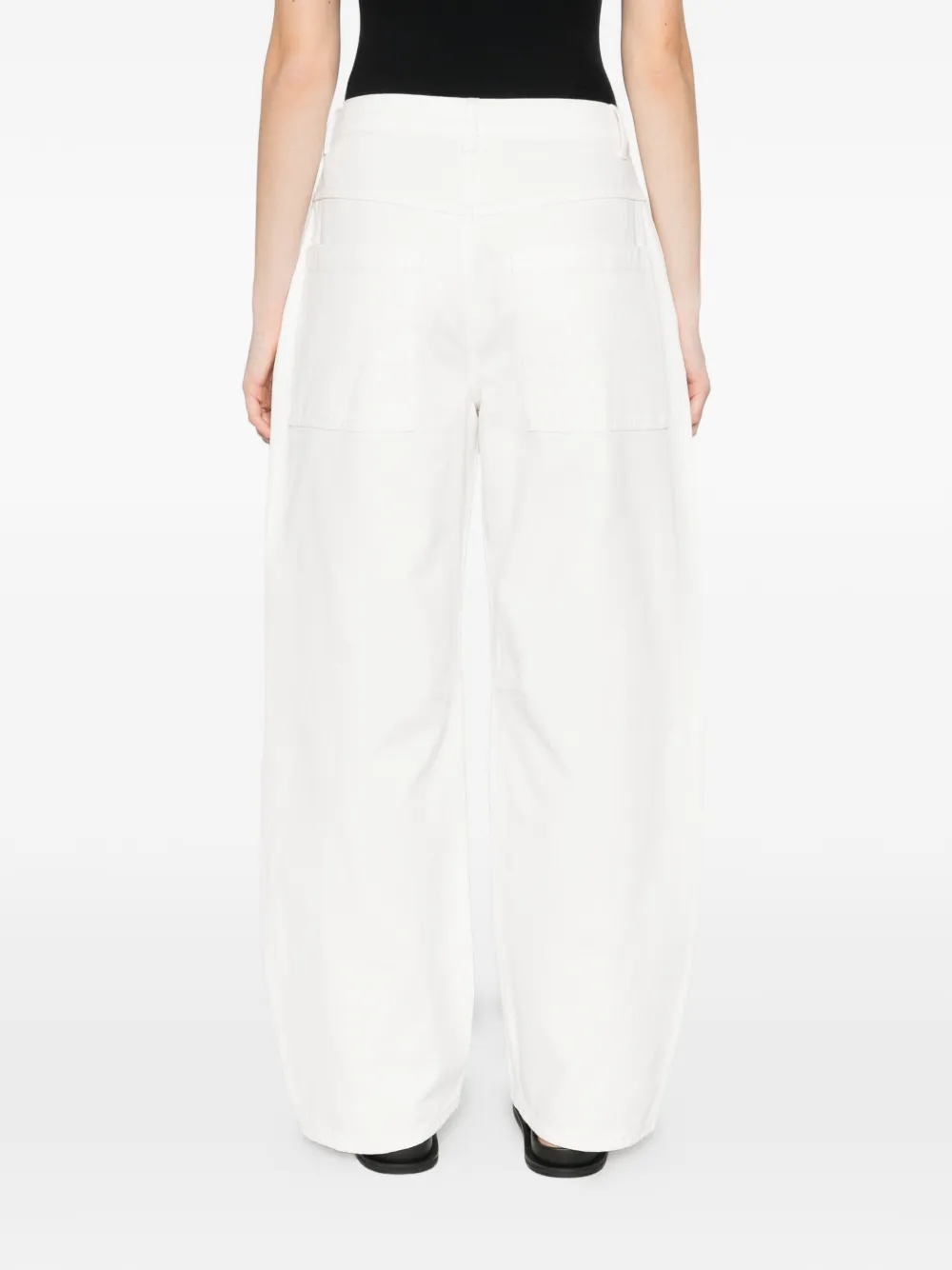 Buttoned Wide-Leg Jeans