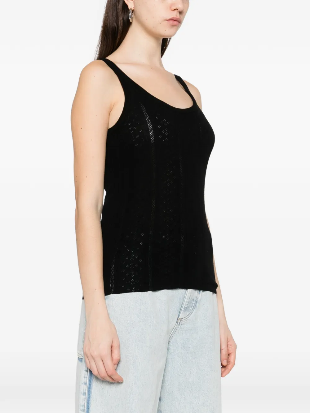  Herskind Ribbed-trims Vest - Black 