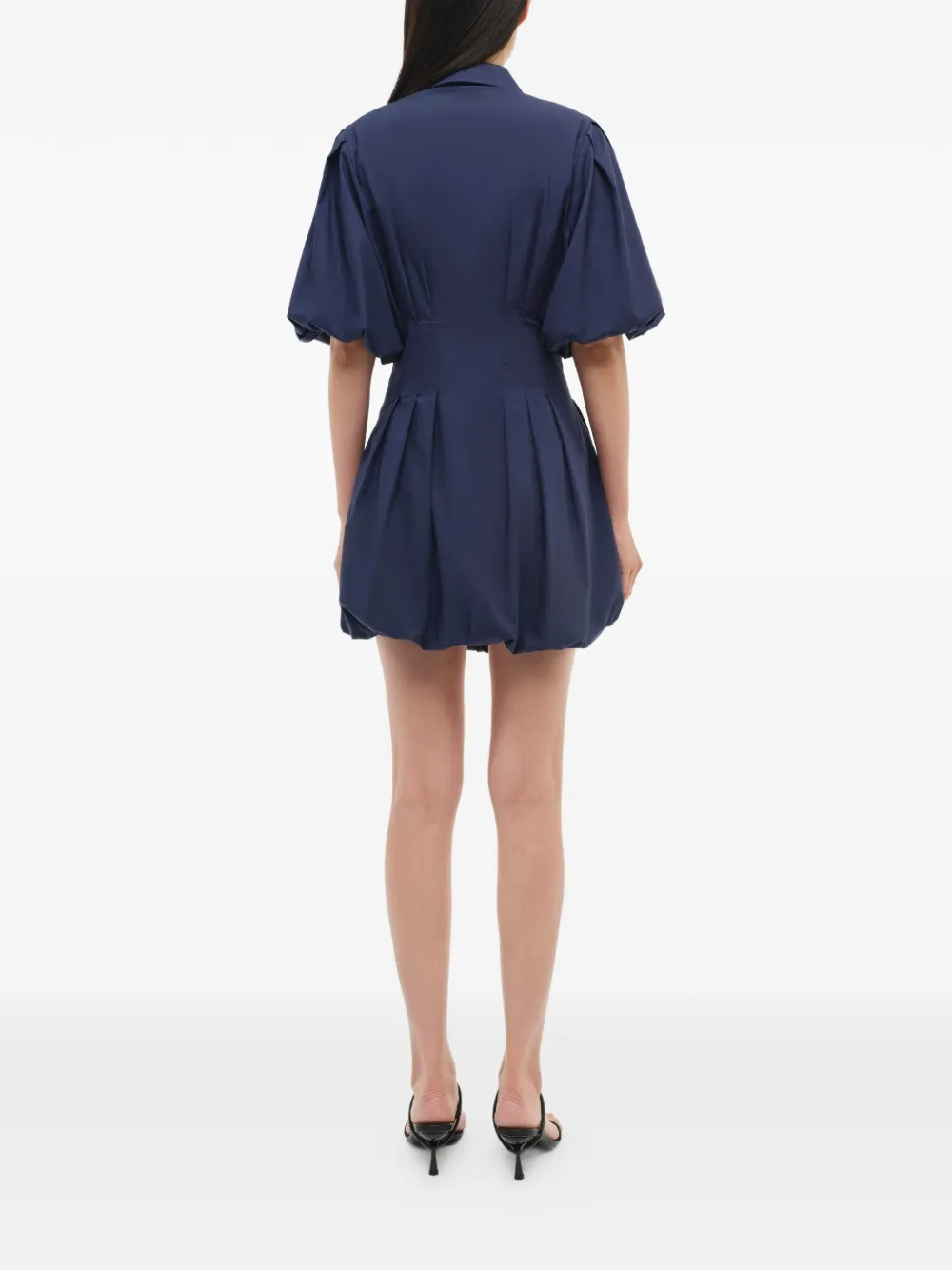 SIMKHAI Cleo mini-jurk met ballonmouwen Blauw