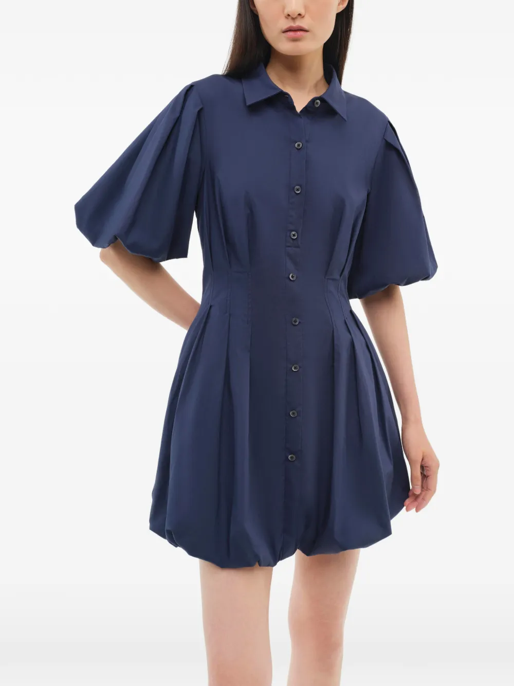 SIMKHAI Cleo mini-jurk met ballonmouwen Blauw