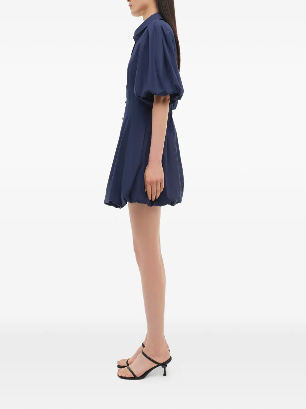 SIMKHAI Cleo mini-jurk met ballonmouwen Blauw