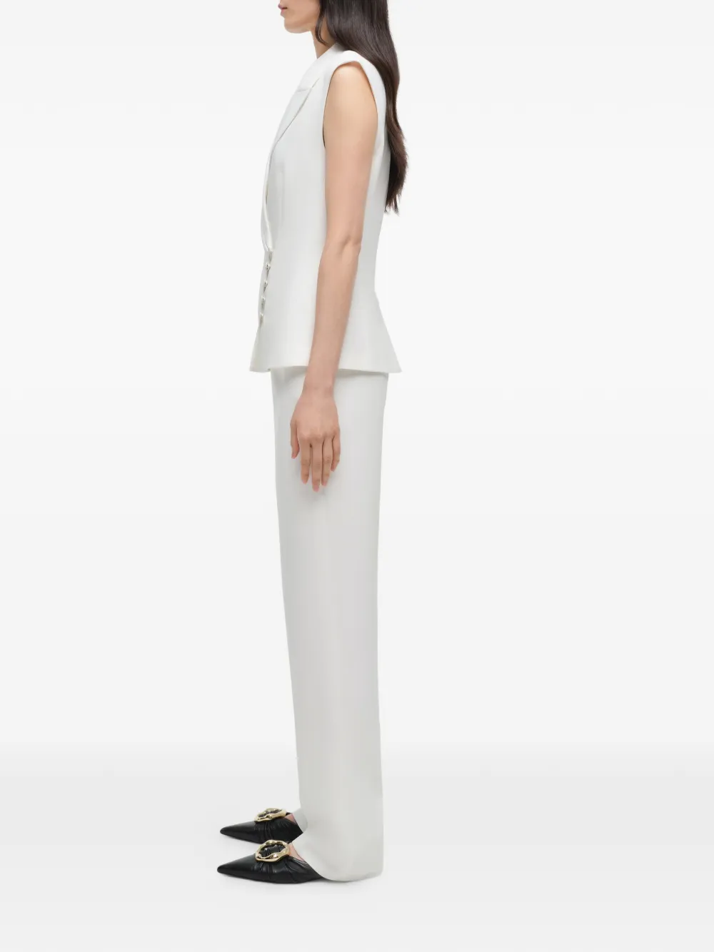  Simkhai Morrie Button-detail Trousers - White 