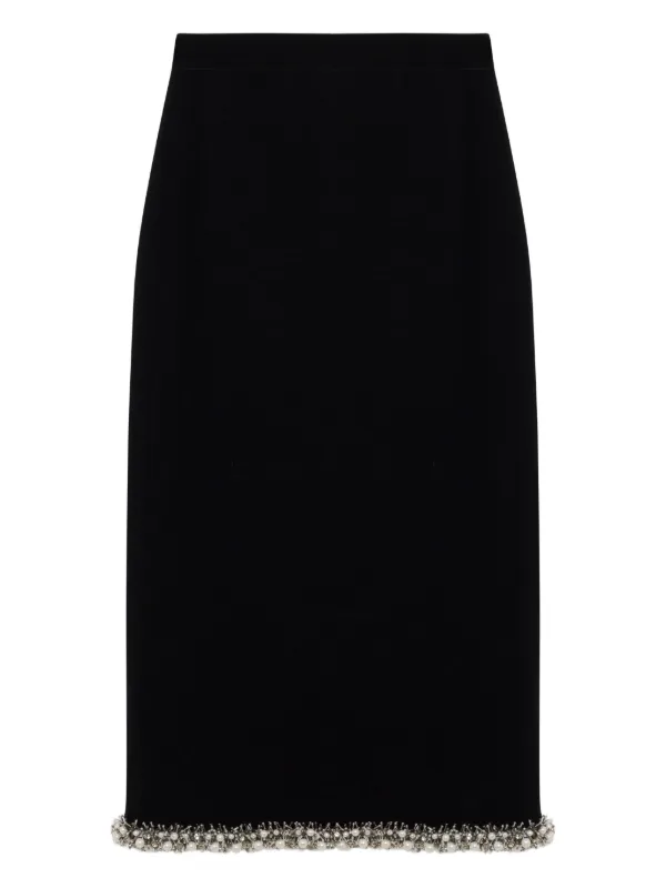 Simkhai Idina Embellished Midi Skirt in Black