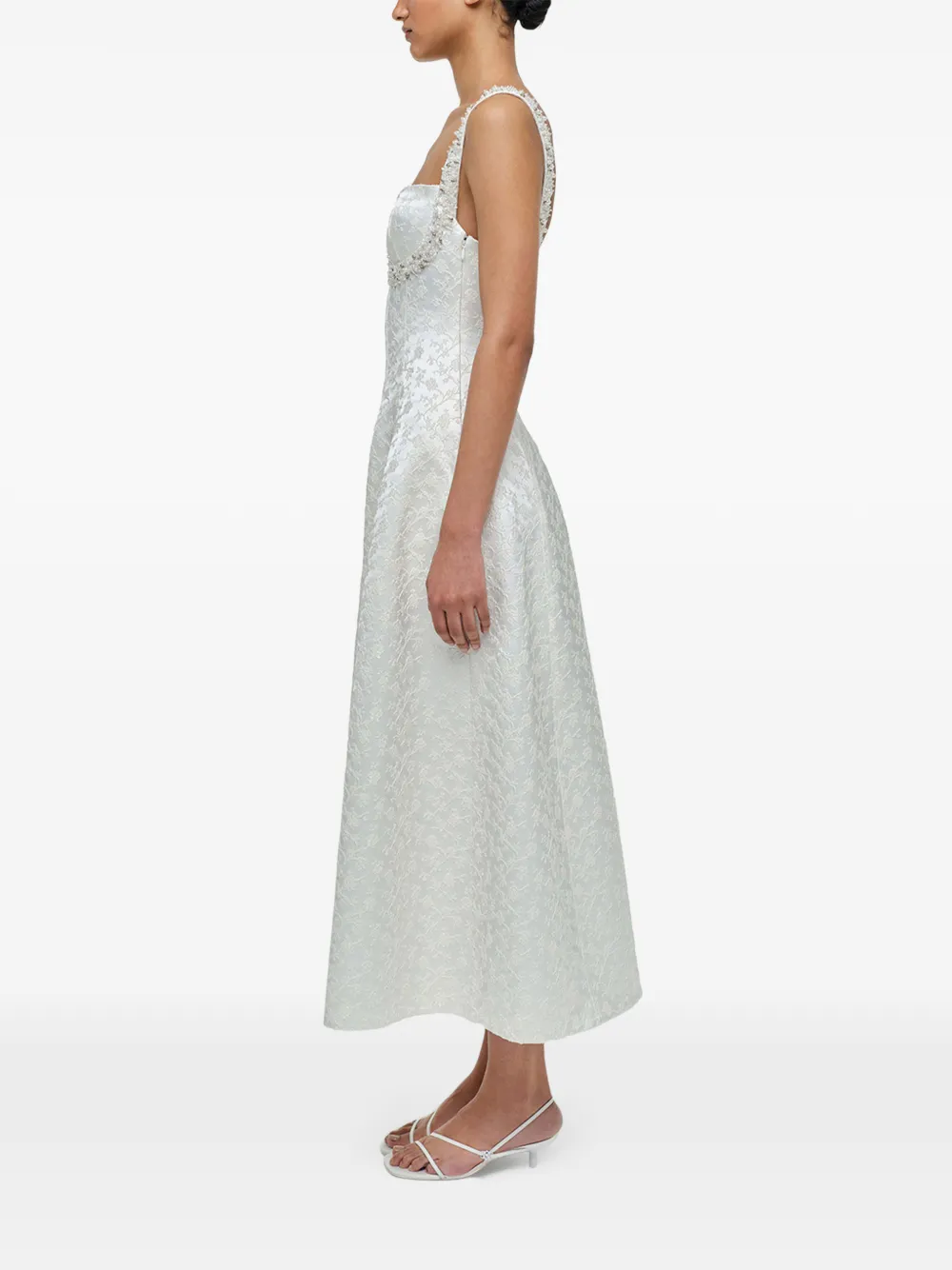 Charlotte Floral Jacquard Midi Dress