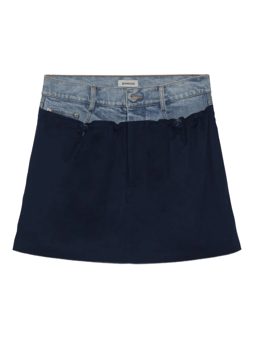Simkhai Hampton Denim Combo Mini Skirt - Blu