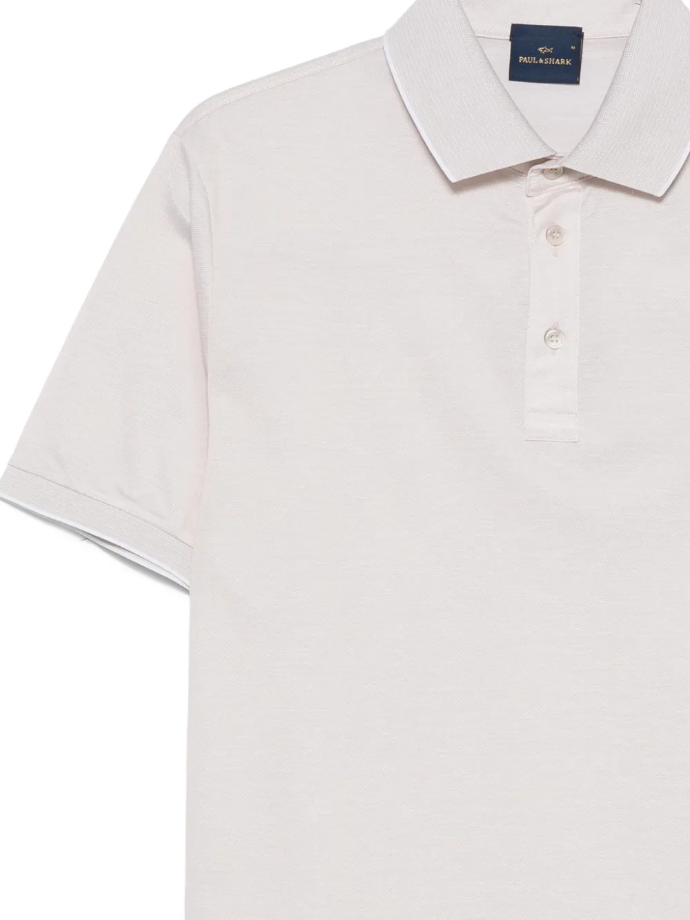 Paul & Shark Poloshirt met contrasterende afwerking Beige