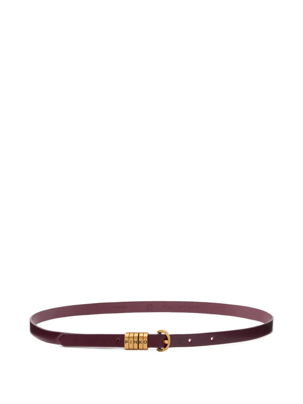 PINKO logo leather belt - Rosso