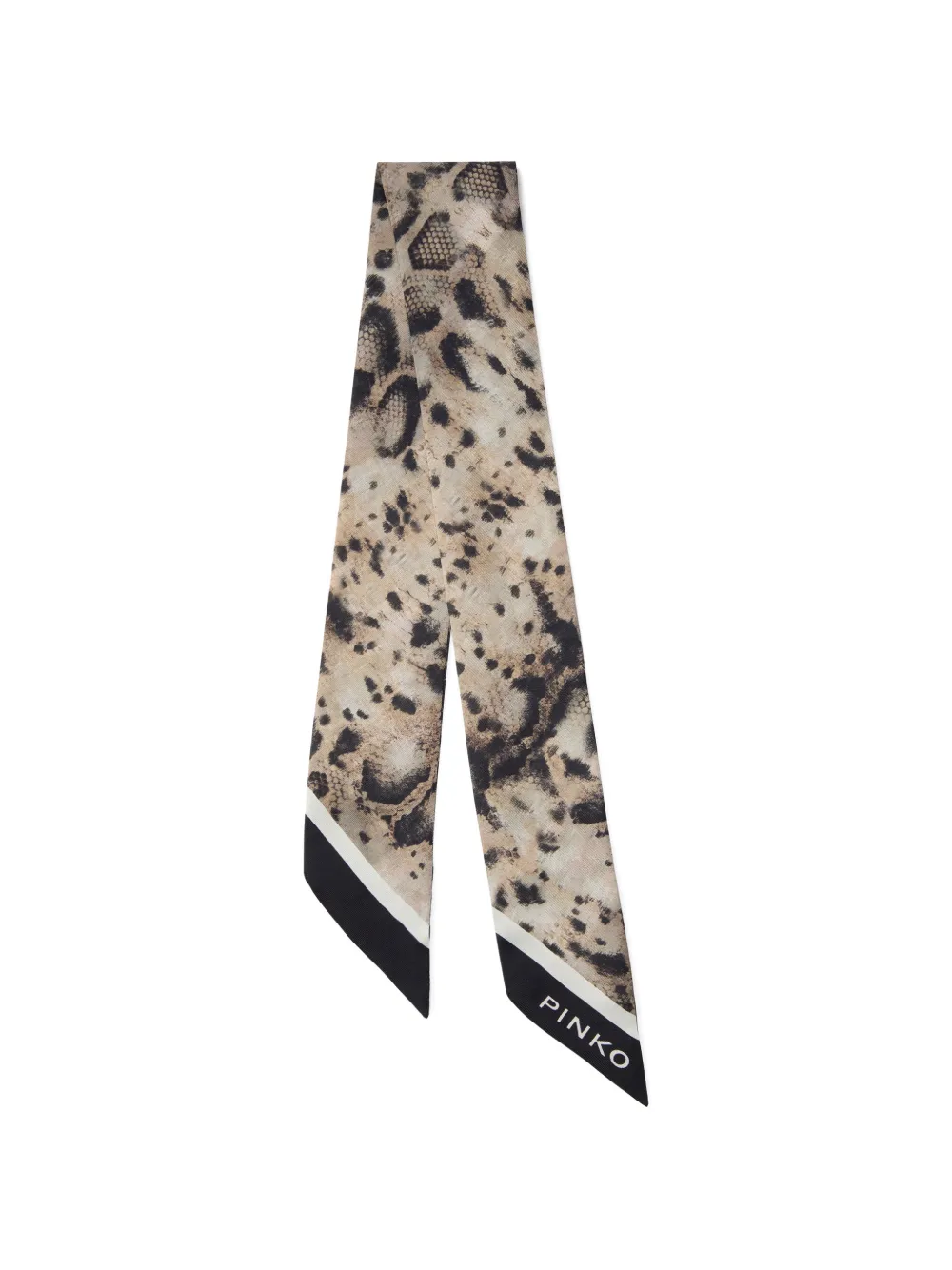 PINKO animal-print scarf - Nude