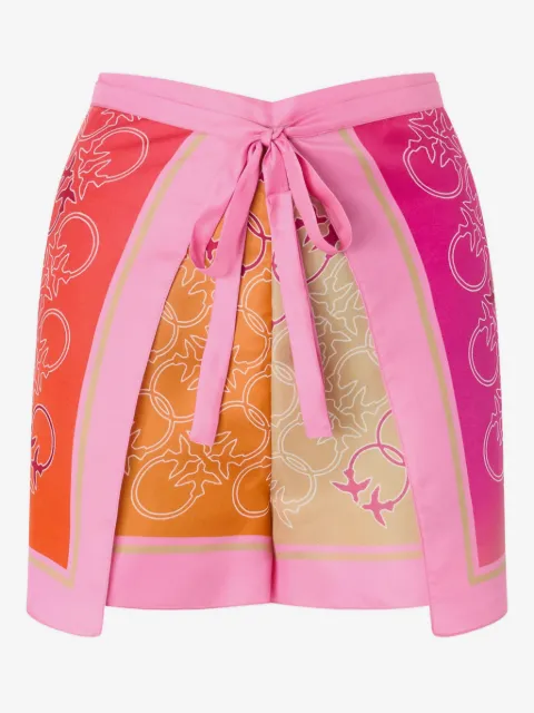 PINKO shorts de pareo con logo Love Birds
