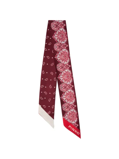 PINKO thin scarf with floral paisley print