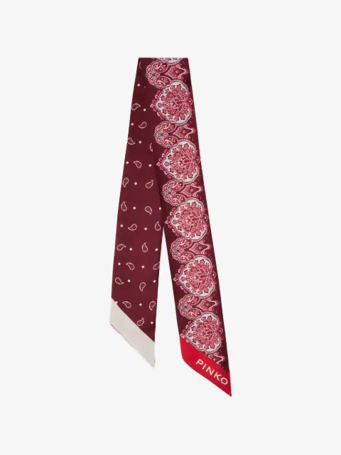 PINKO thin scarf with floral paisley print