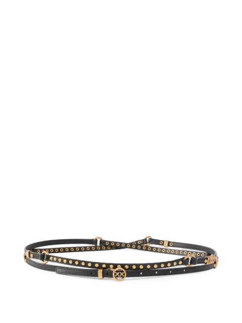 PINKO eyelet stud leather belt