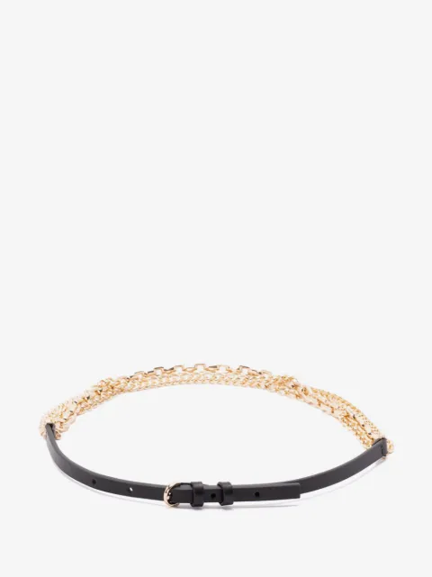 PINKO eyelet stud leather belt