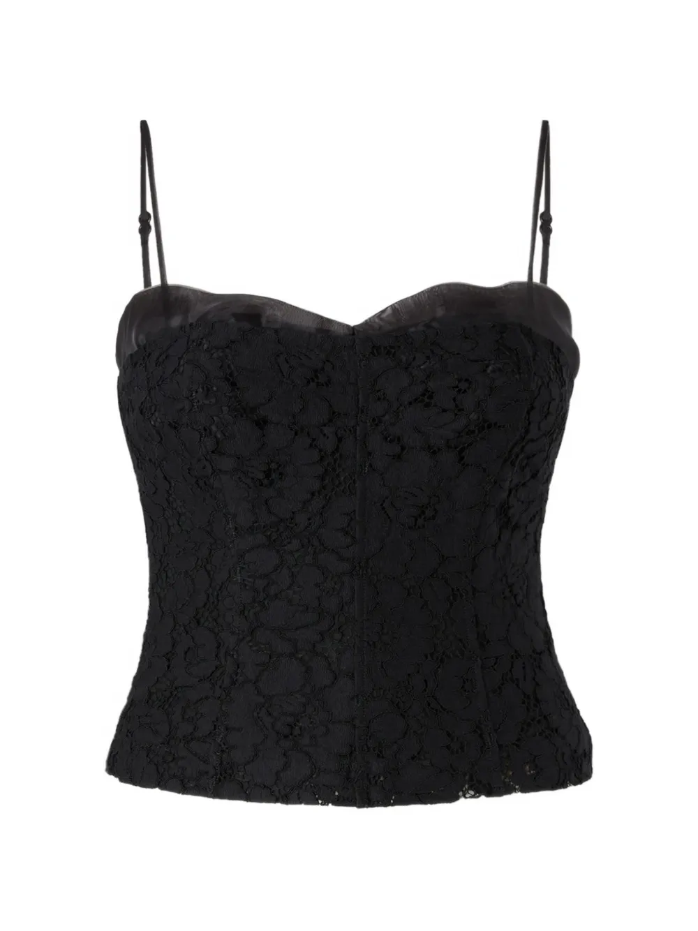 PINKO lace-detail top - Black