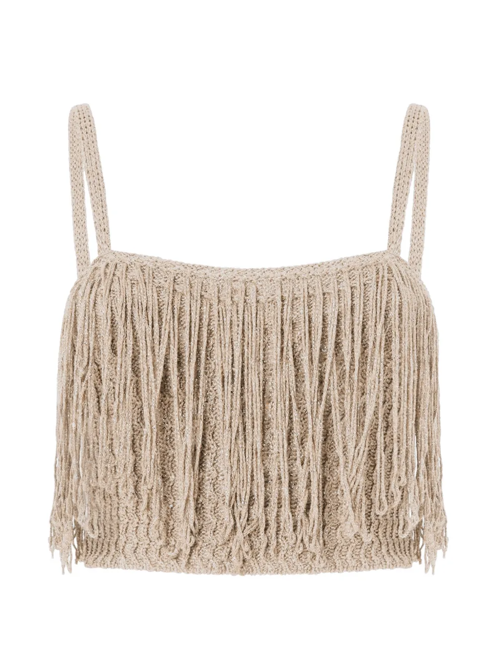PINKO fringe-detail top - Toni neutri