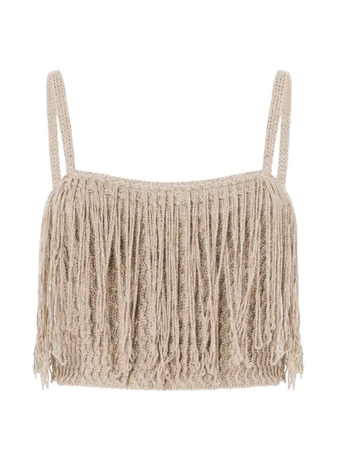 PINKO top con detalle de flecos