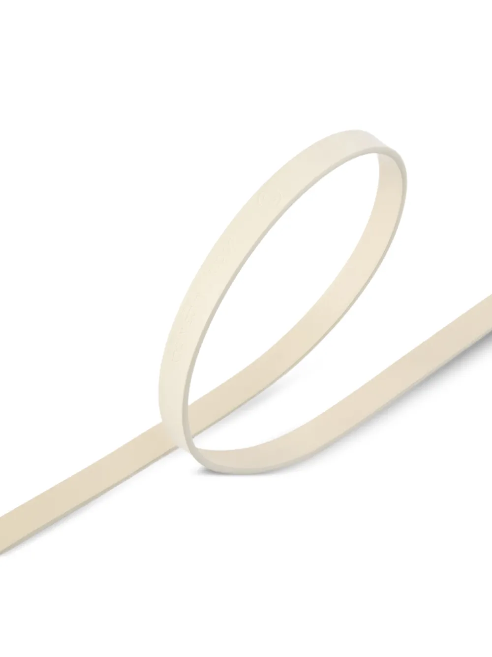 PINKO Leren riem met logogesp Beige