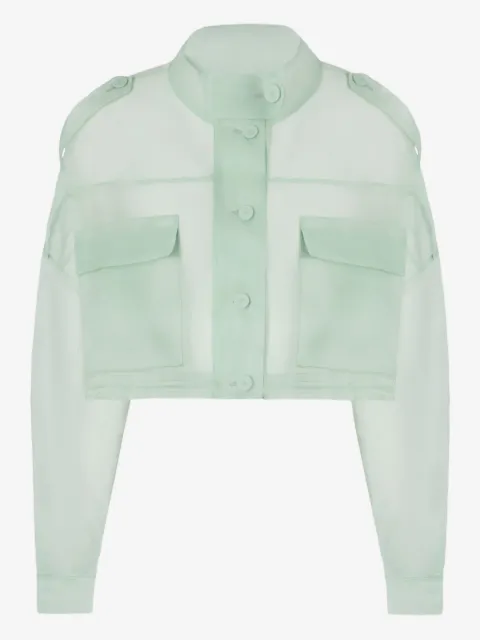 PINKO Cropped-Mantel aus reinem Seidenorganza