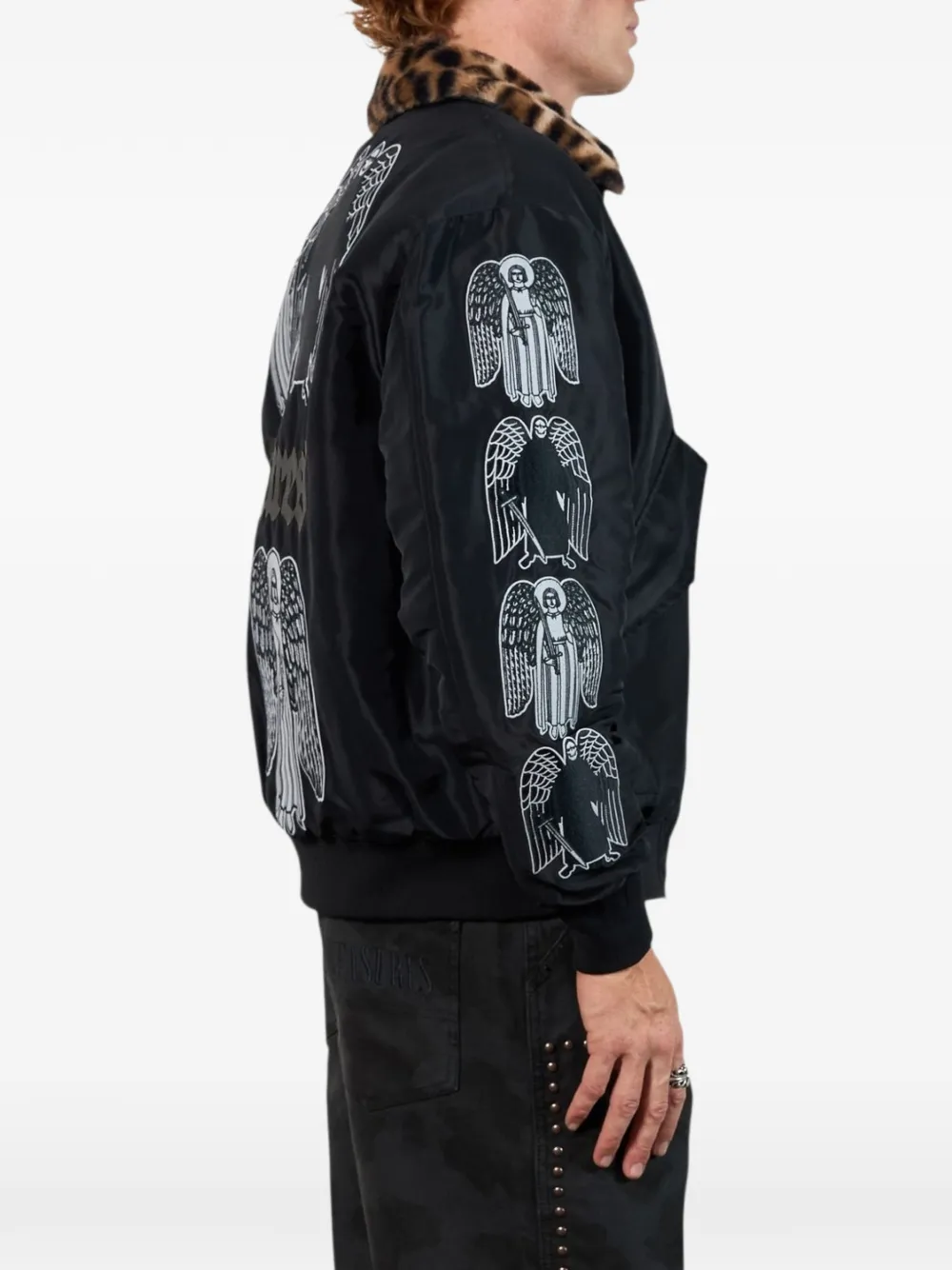 Pleasures Long-sleeve Logo-detail Jacket In Black