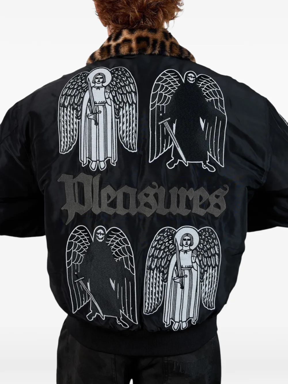 Pleasures Long-sleeve Logo-detail Jacket In Black