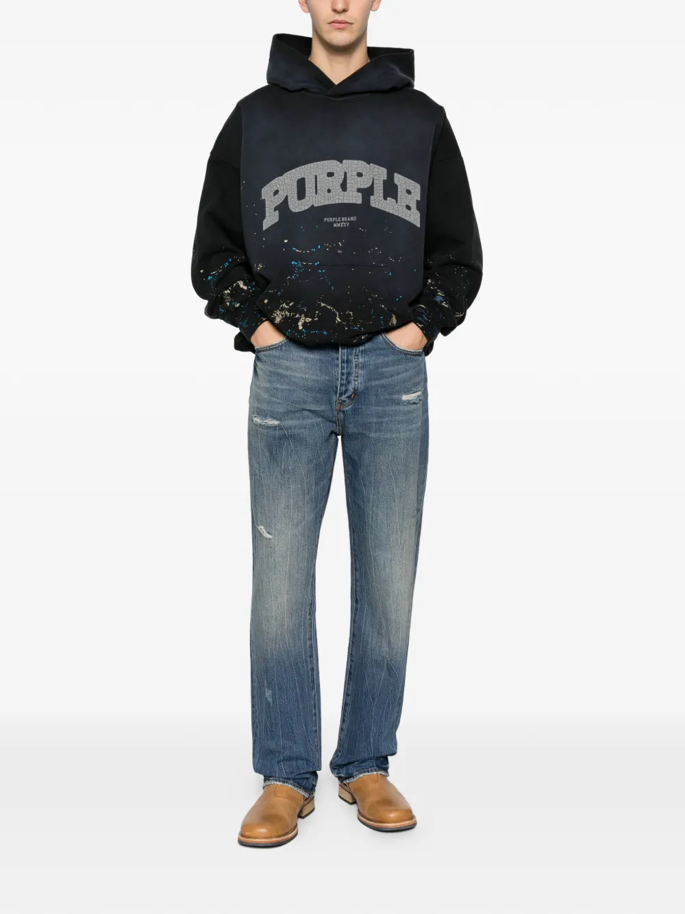 Purple Brand Jeans met vijf zakken - Blauw