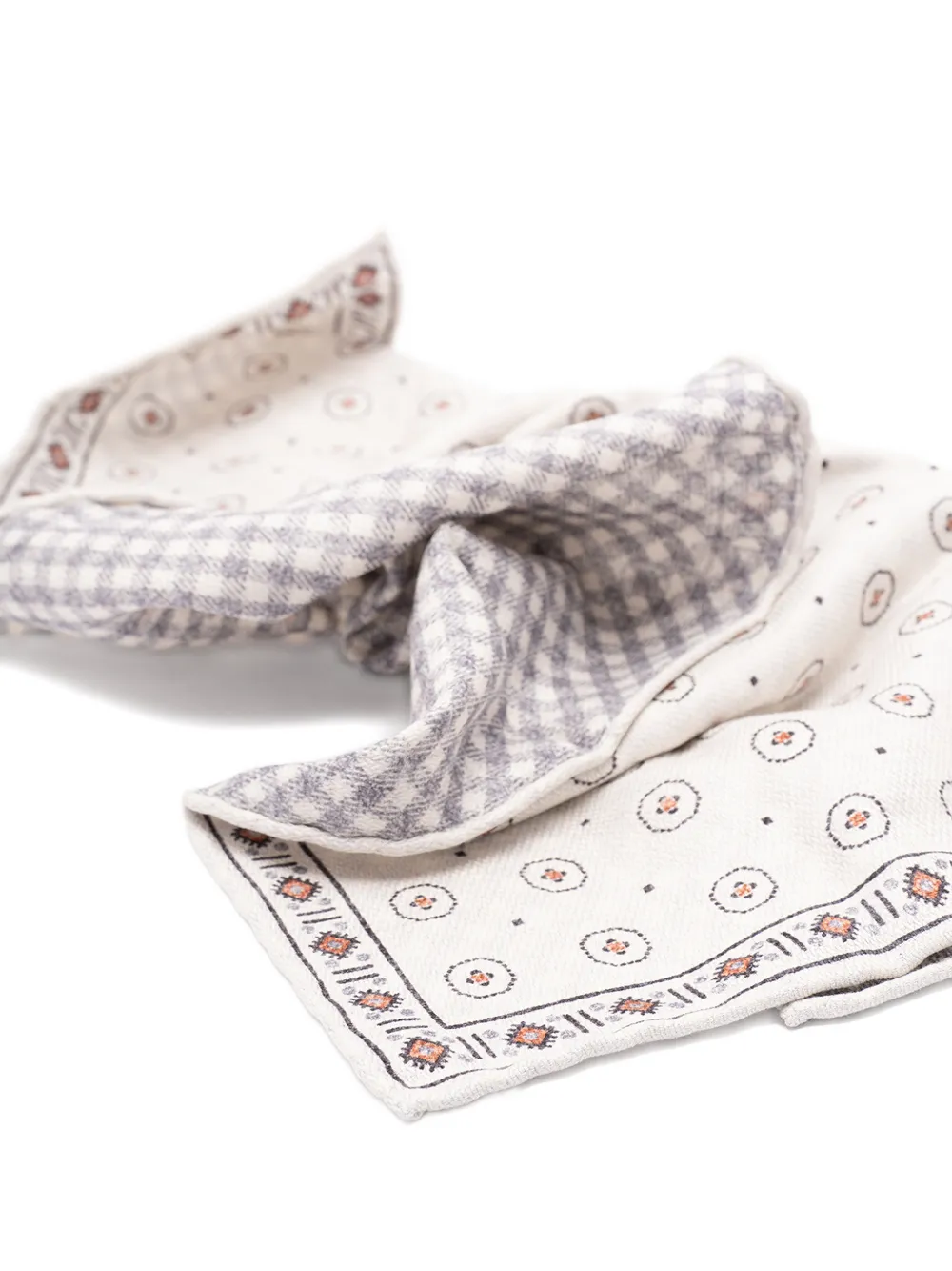 Brunello Cucinelli printed silk scarf - Beige
