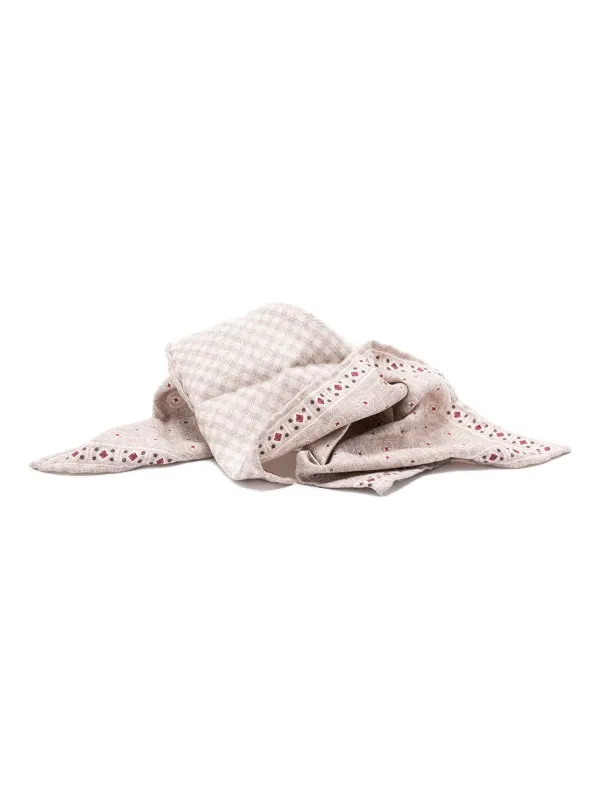 Brunello Cucinelli Checked Silk Scarf in Neutrals