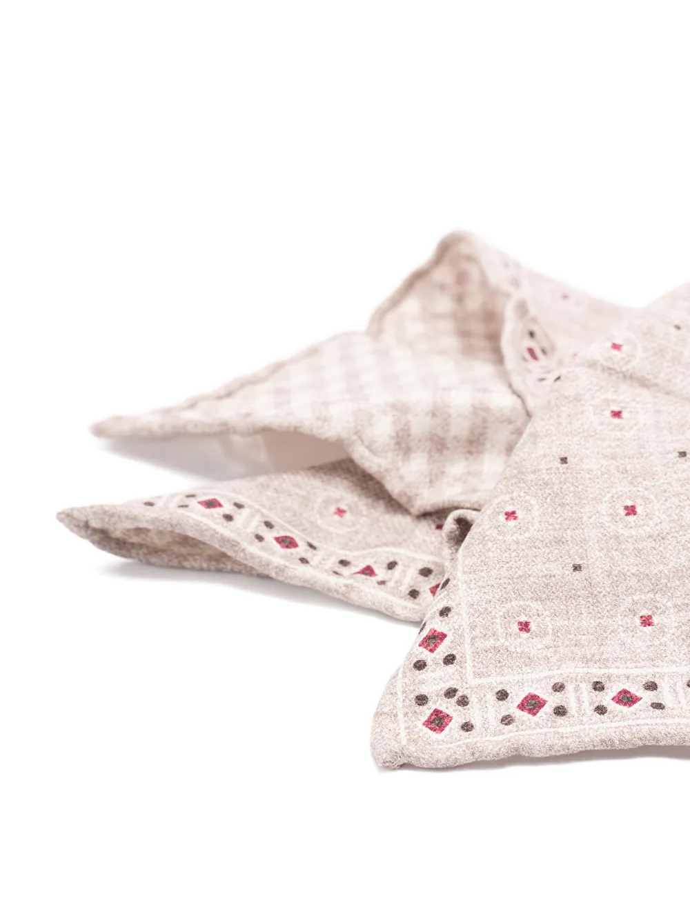 Brunello Cucinelli checked silk scarf - Beige