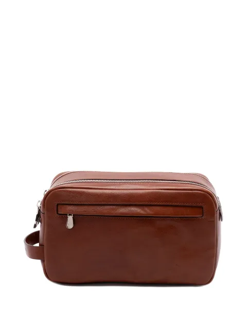 Brunello Cucinelli leather wash bag