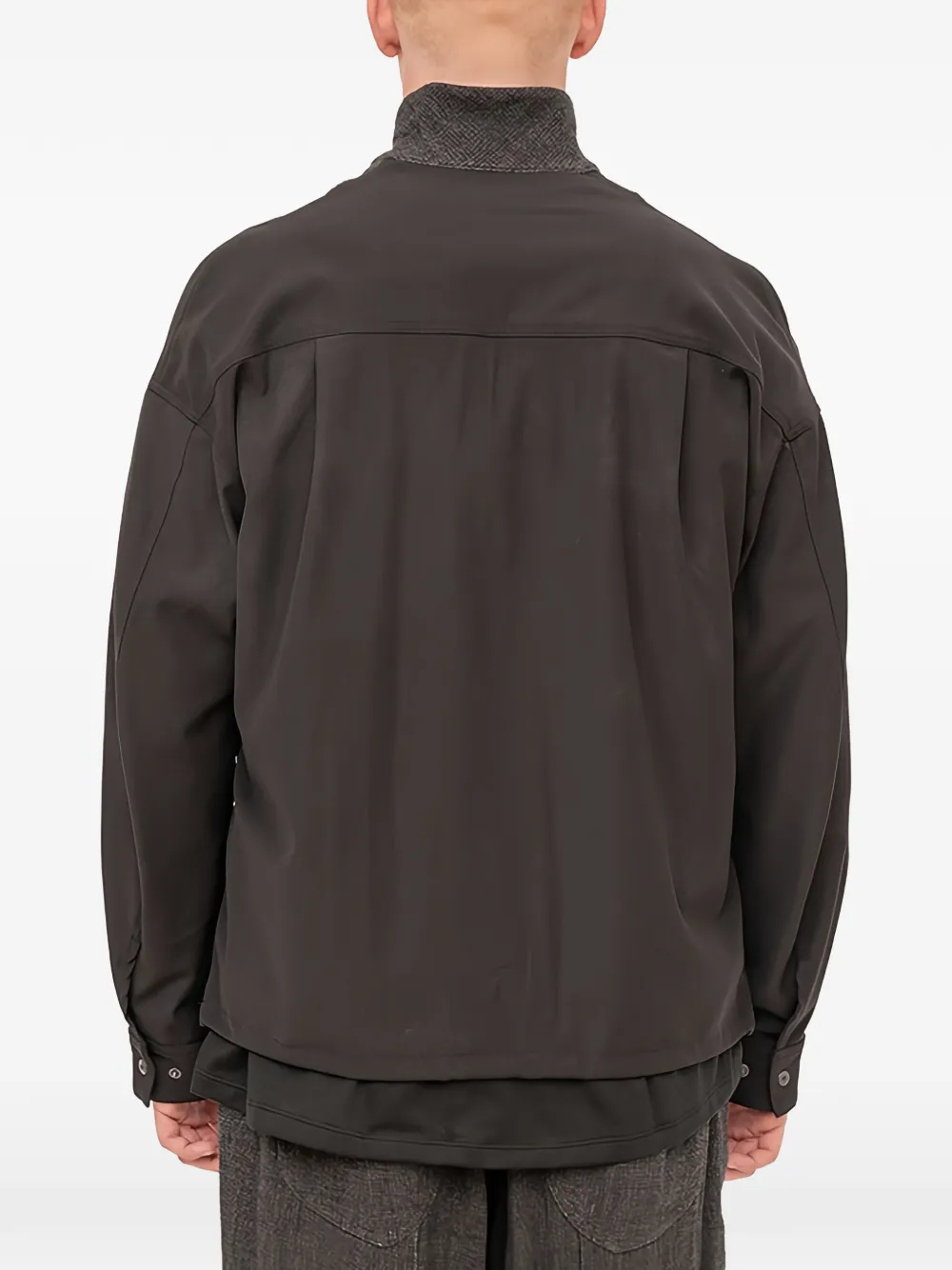 The Viridi-anne Double-layered Jacket In Gray