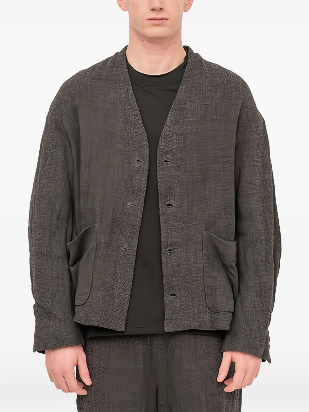 The Viridi-anne Double-layered Jacket In Gray