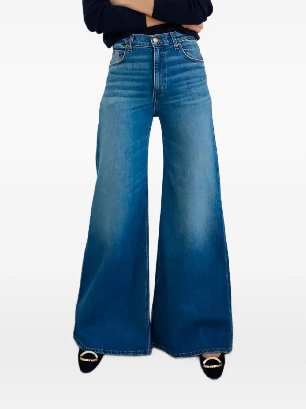 JAMIE HALLER Palazzo jeans - Blu