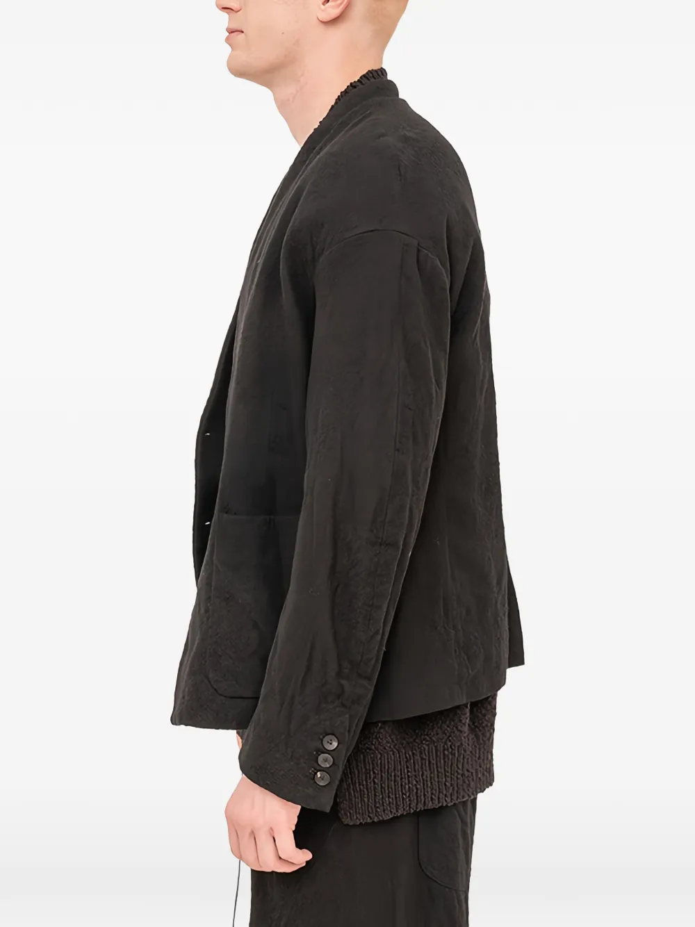 The Viridi-anne Double-layered Jacket In Black
