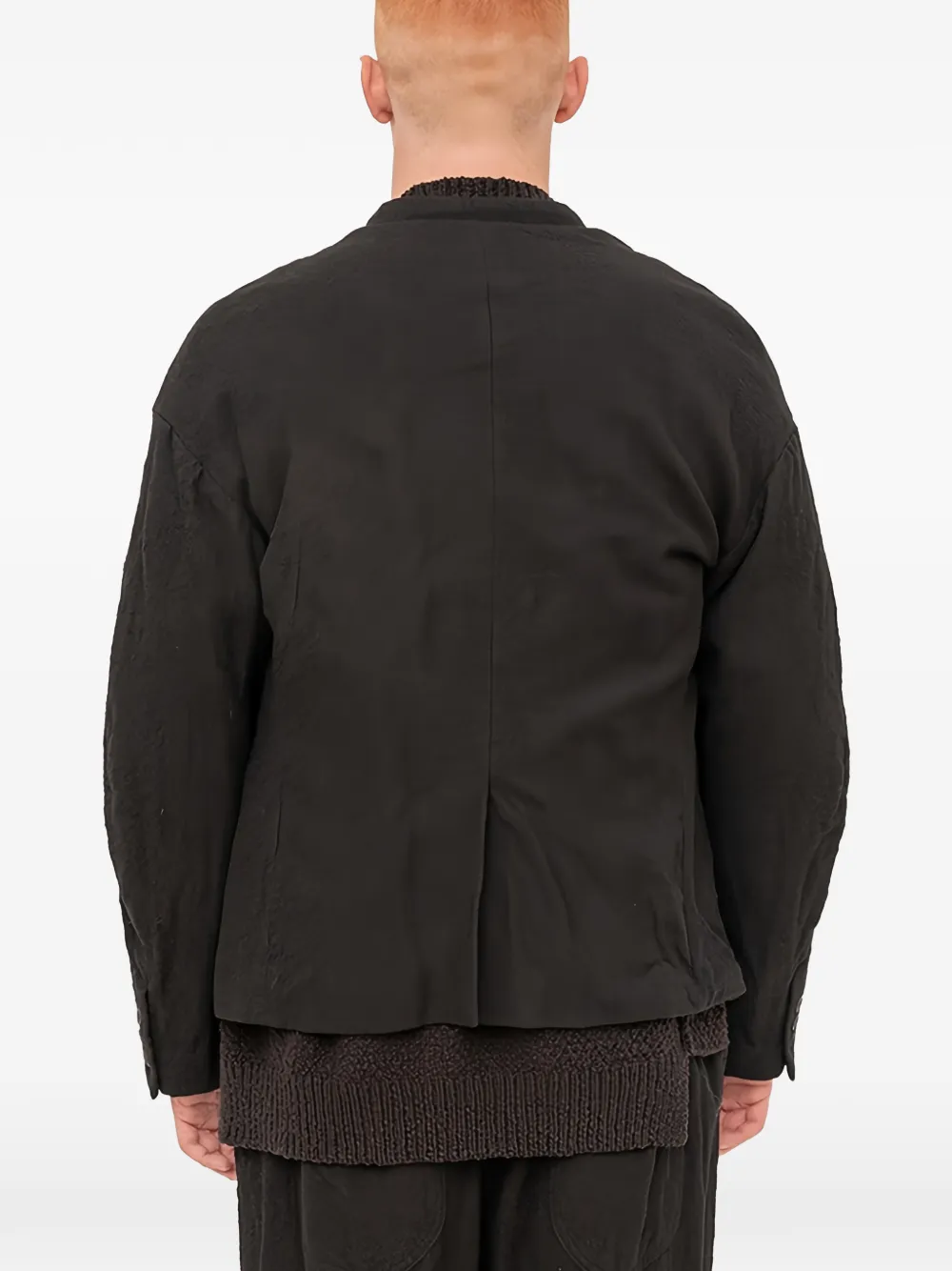 The Viridi-anne Double-layered Jacket In Black