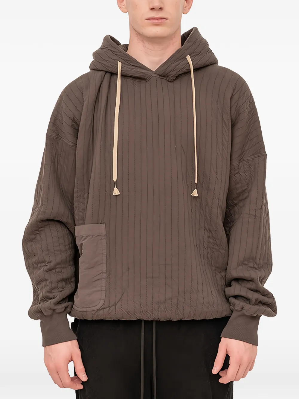 The Viridi-Anne patch-pocket hoodie - Marrone