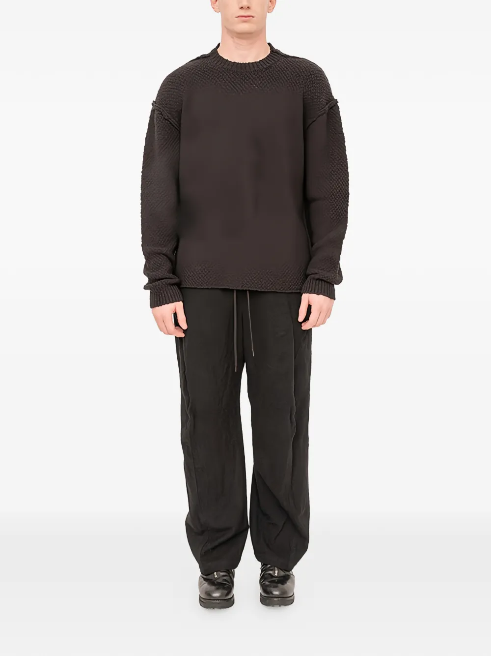 The Viridi-Anne Trui met ronde hals - Zwart