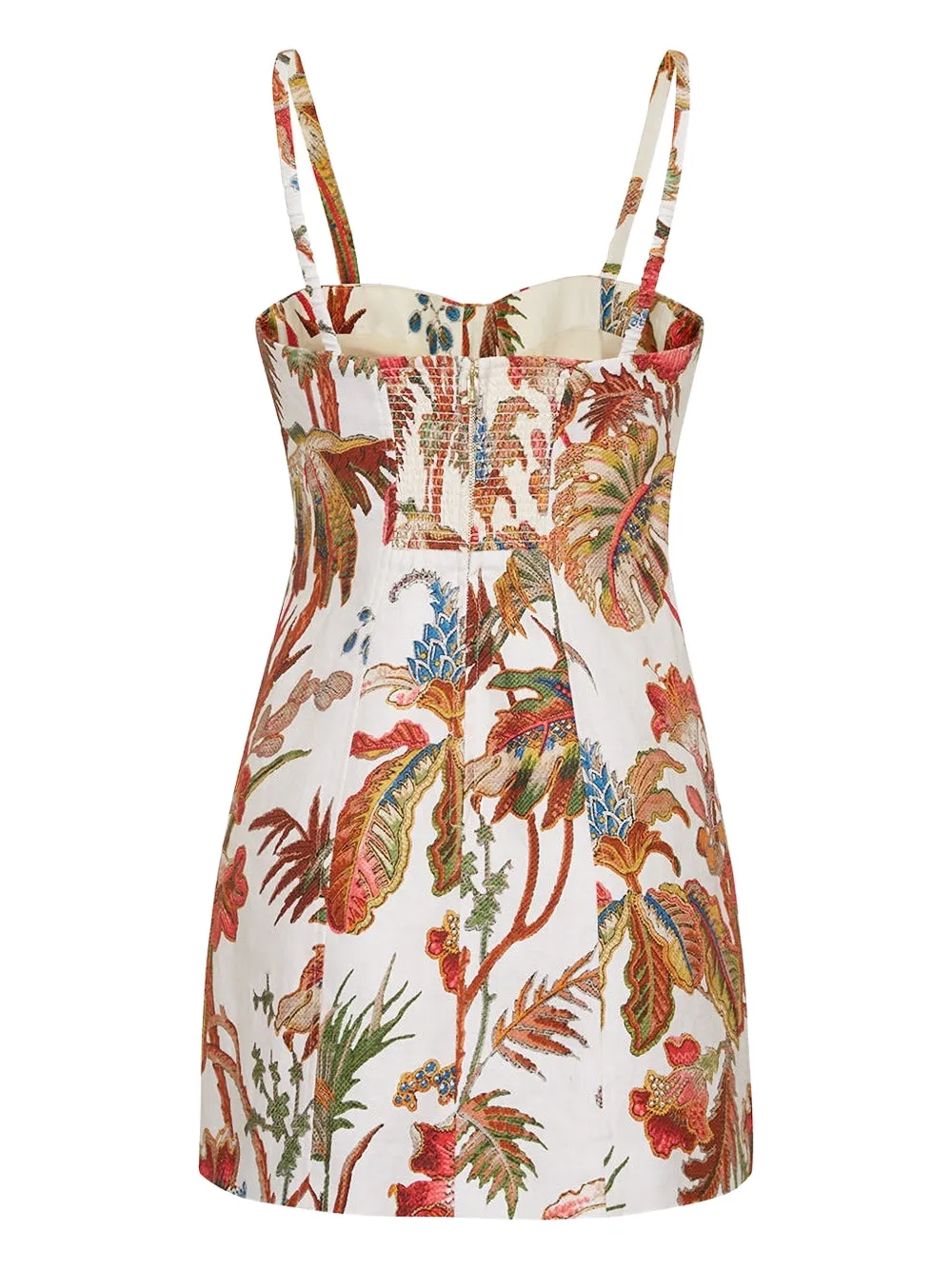 Cara Cara Claudine mini-jurk met bloemenprint - Wit