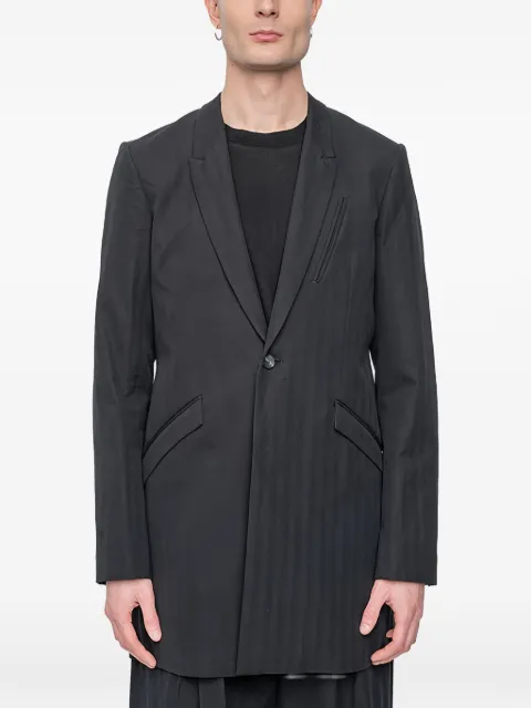 The Viridi-Anne frayed button-up blazer
