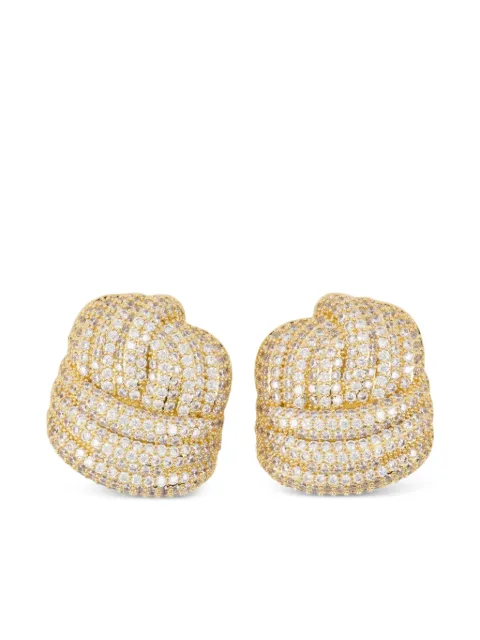 Self-Portrait knot-effect earrings