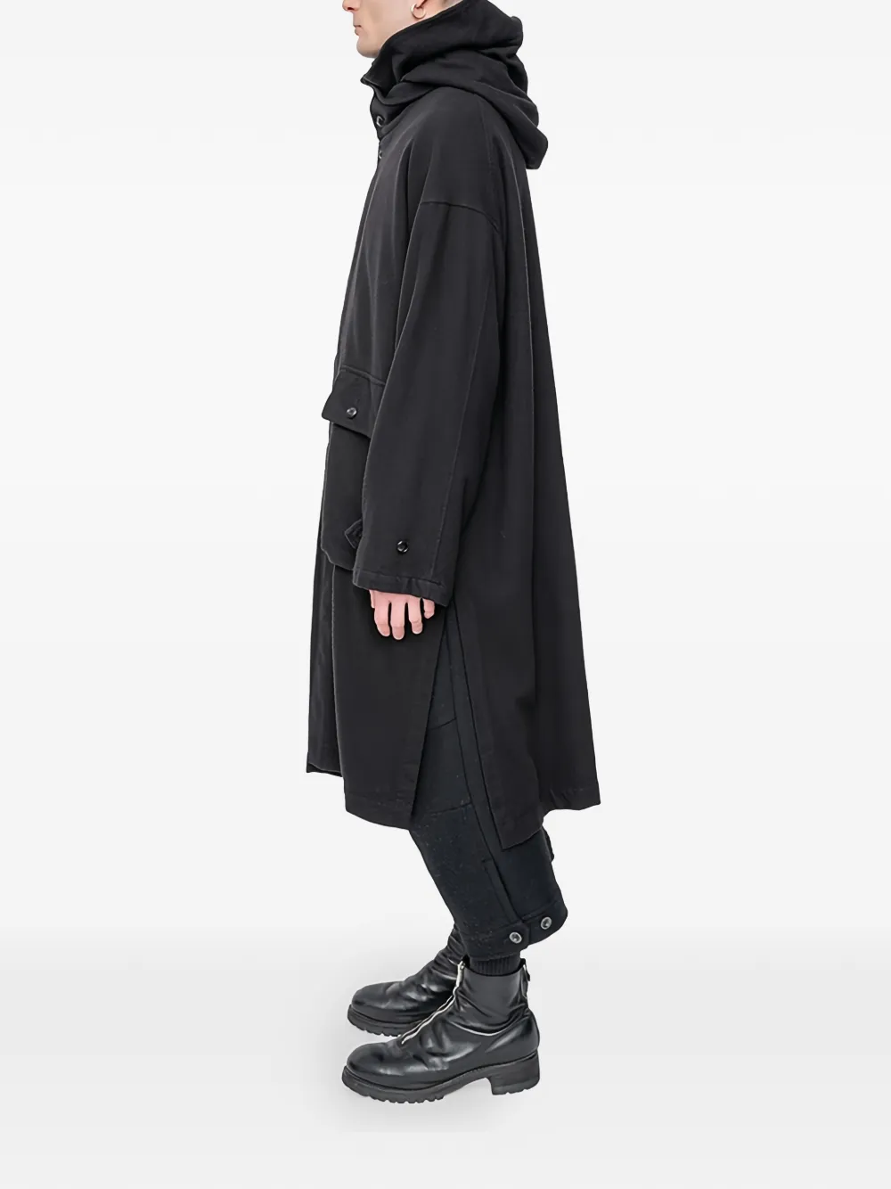 The Viridi-anne Button-up Parka In Black